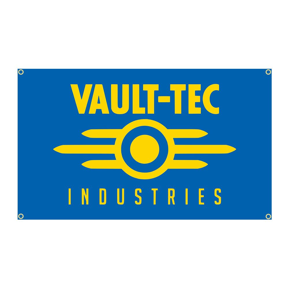 Commercial Banner Printing - Vault-Tec 상업용 금고 깃발, 폴리에스터 인쇄